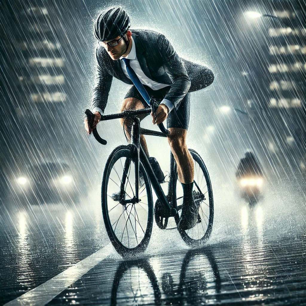 雨の日の自転車通勤