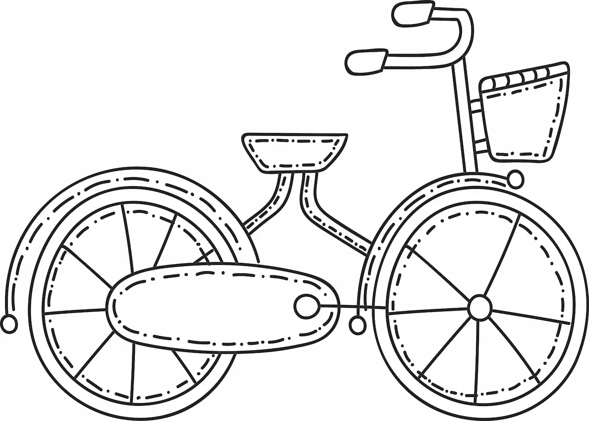 自転車イラスト　モノクロ