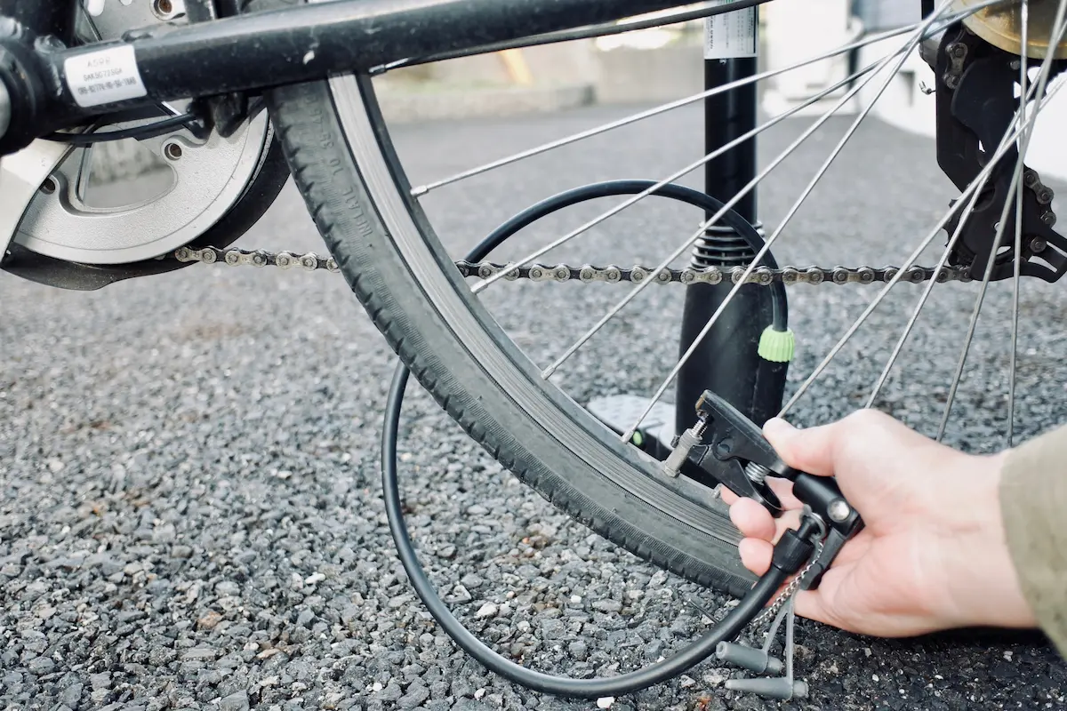 自転車 空気入れ