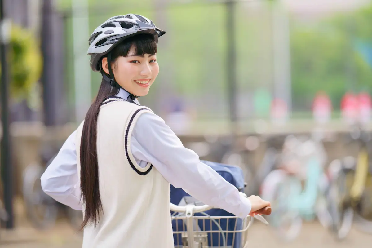 自転車女子高生