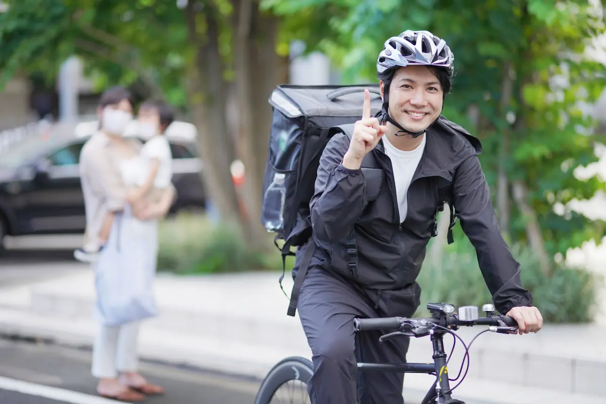 クロスバイク男性